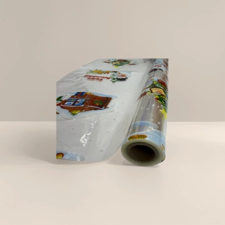 Christmas-themed plastic packaging film rolls are transparent, flexible and tear-resistant, suitable for packaging festival gifts Christmas-themed plastic packaging film rolls are transparent, flexible and tear-resistant, suitable for packaging festival gifts